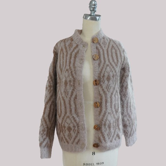 Vintage Hand Knit Cardigan - Picture 2 of 7